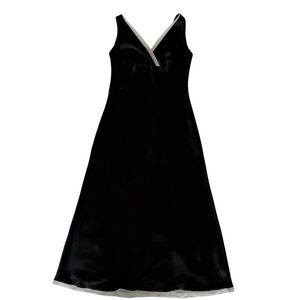 Jones New York Satin Slip Midi Dress Size Medium In Black